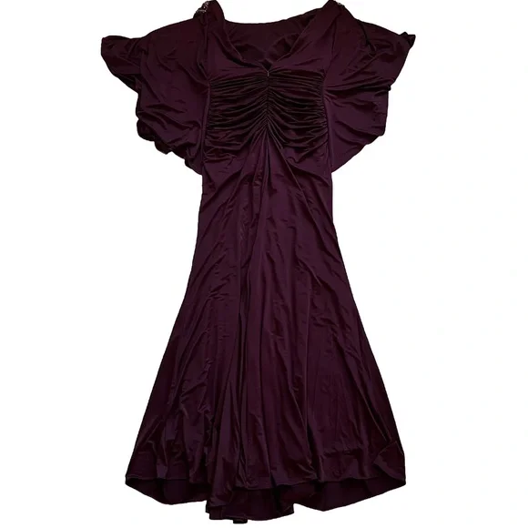 JOVANI EVENING GOWN W/ RUCHING AND EMBELLISHED SHOULDER DETAILS SIZE 20 - Picture 2 of 10